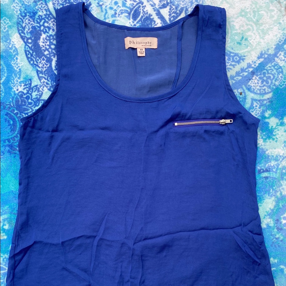 NWOT Philosophy Royal Blue Top XS